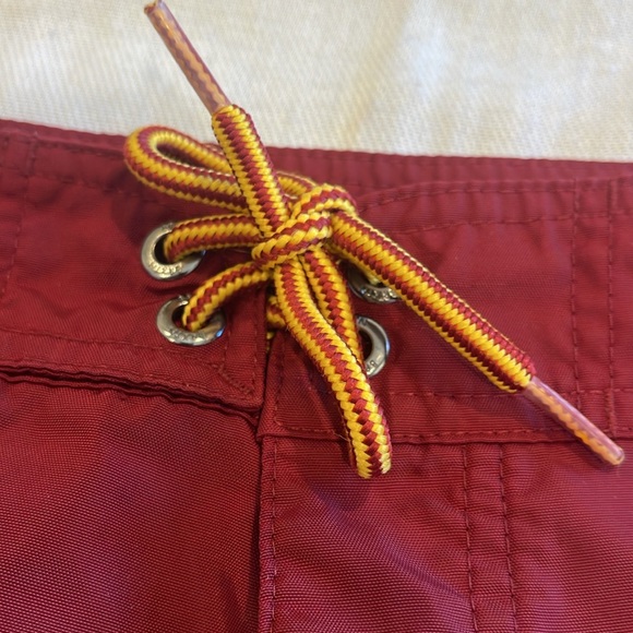 28004 Vintage Brixton Mfg. Nylon Green Board-shorts Men's 32 Oceanside Cali EUC - Picture 4 of 9